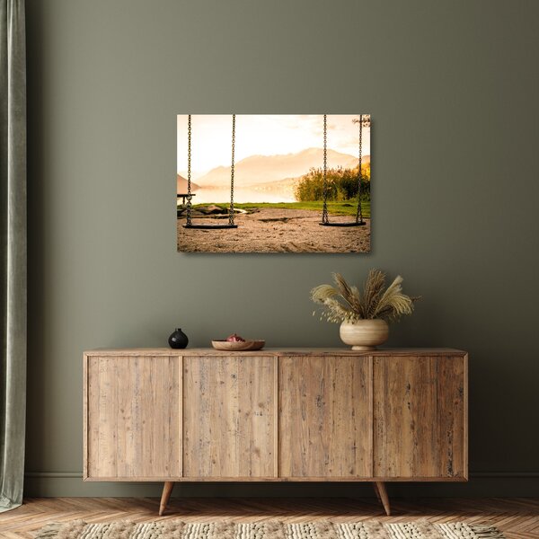 Kép egy hintákról a természetben (üvegen) (70x50 cm)