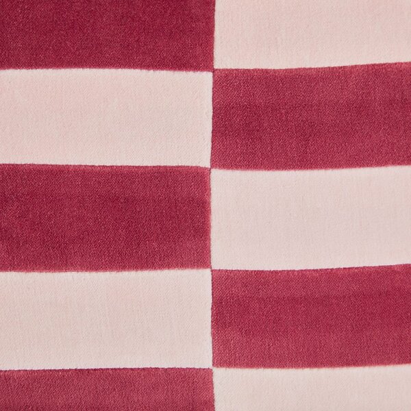 CHECKER VELVET párna 40x60cm , piros