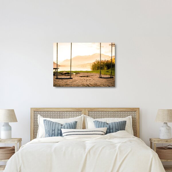 Kép egy hintákról a természetben (üvegen) (70x50 cm)