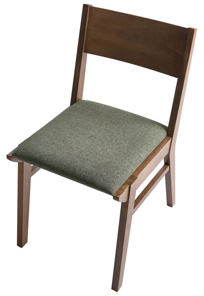 Étkezőszék kétdarabos szettben ENOLA Keményfa Sötétzöld/barna