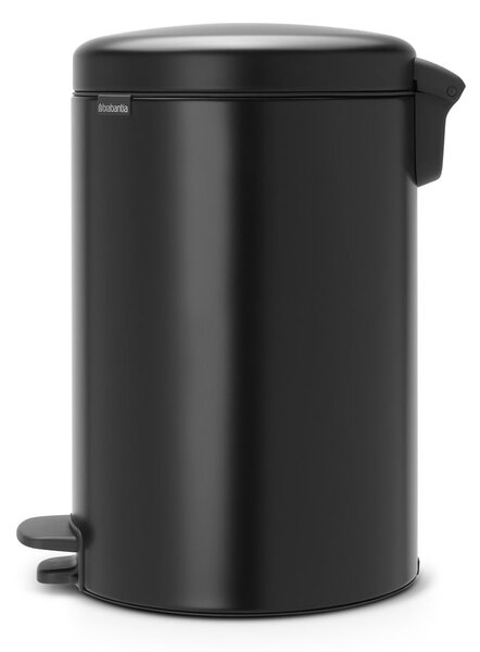 Matt fekete acél pedálos szemetes 20 l NewIcon – Brabantia