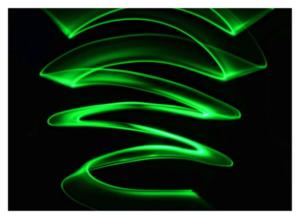 Kép - neonhullámok (üvegen) (70x50 cm)