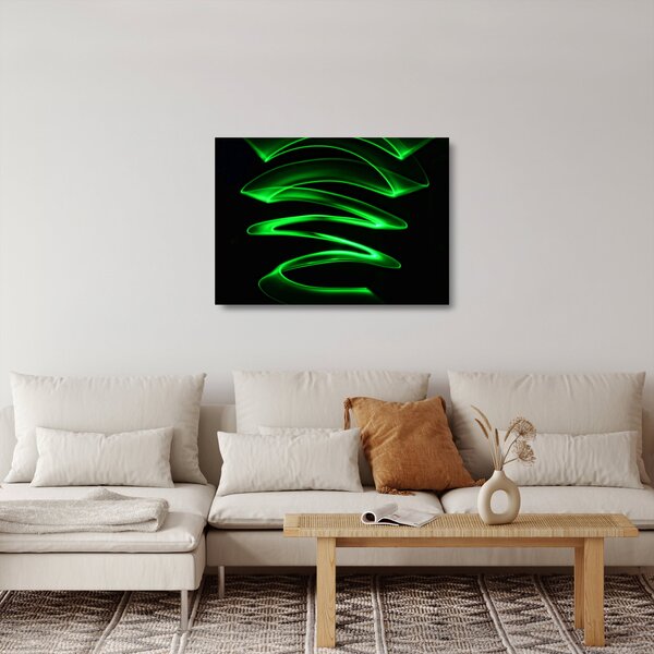 Kép - neonhullámok (üvegen) (70x50 cm)