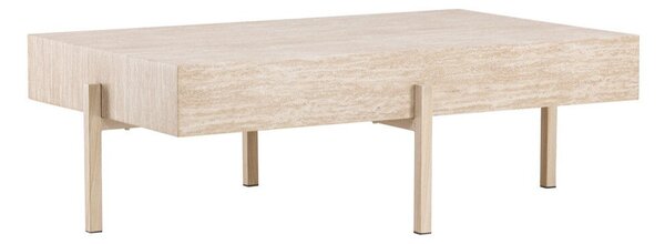 Dohányzóasztal Dallas 4720, Fém, 41x82cm, Világos Travertine
