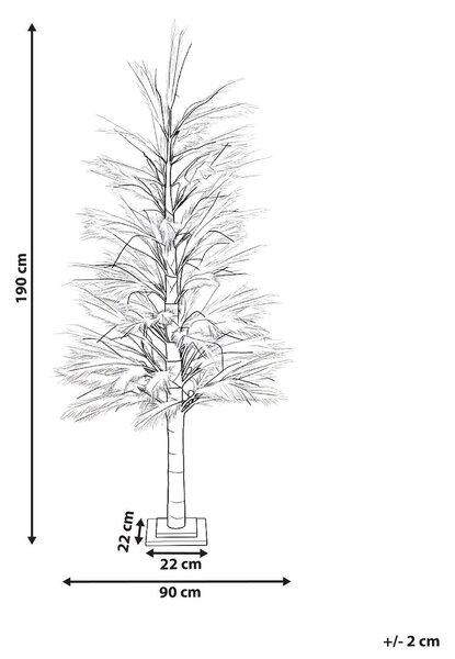 Kültéri dekoráció LED HAUGANES 190 cm Karácsonyfa Bézs