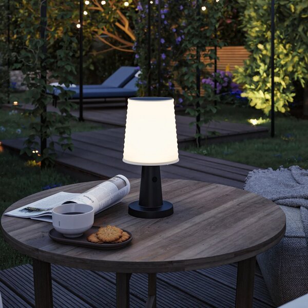 Kültéri Lámpa Paulmann, Ilanga, dimmable, Fekete, Terasz, Műanyag, Modern