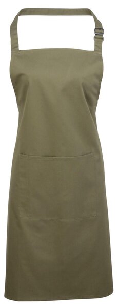 Premier Workwear Kantáros konyhai kötény zsebbel - Olív