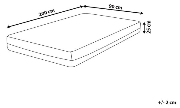 Gél memóriahabos matrac COOL FLEX 7 PRO H2/3 közepes 90 x 200 cm