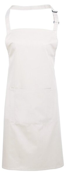 Premier Workwear Kantáros konyhai kötény zsebbel - Fehér