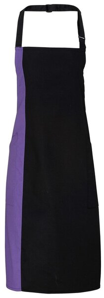Premier Workwear Kétszínű kantáros szakácskötény - Fekete / sötétszürke