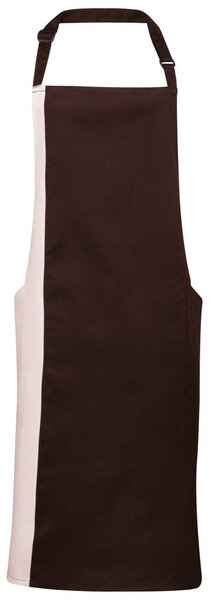 Premier Workwear Kétszínű kantáros szakácskötény - Fekete / sötétszürke