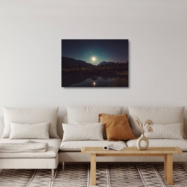 Kép - éjszakai égbolt (üvegen) (70x50 cm)