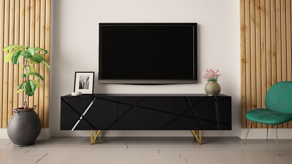 TV szekrény/asztal 180 01 Novartis (fekete + fényes fekete). 1070596