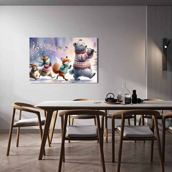 Kép állatkák zenés ritmusban menetelve