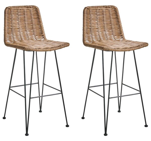 Bárszék kétdarabos szettben CASSITA Rattan Barna