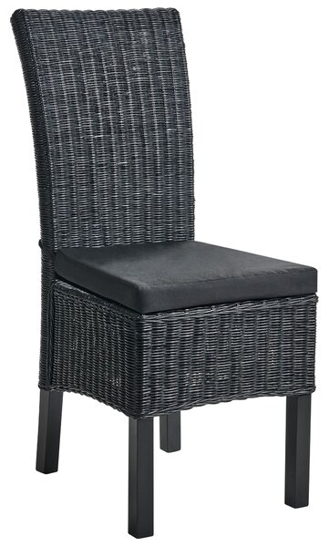 Étkezőszék kétdarabos szettben ANDES Rattan Fekete