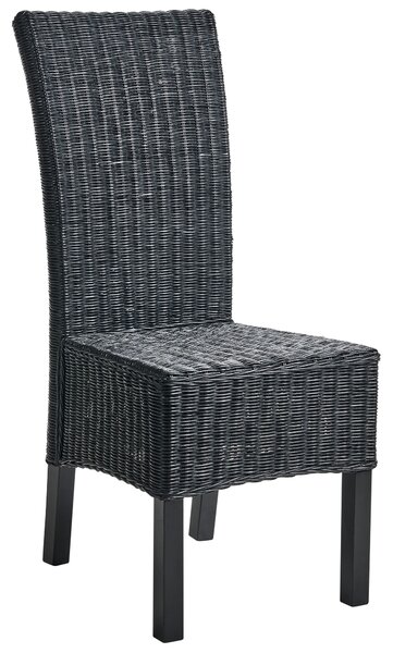 Étkezőszék kétdarabos szettben ANDES Rattan Fekete