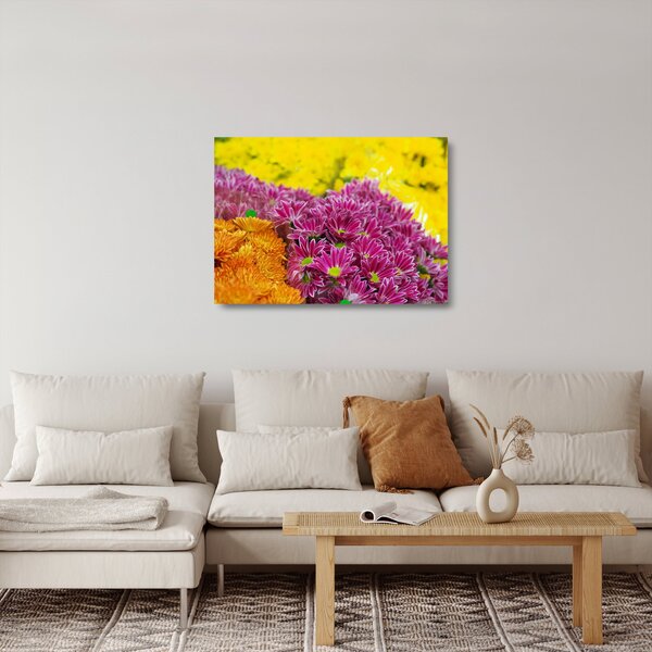 Rózsaszín virág képe (üvegen) (70x50 cm)