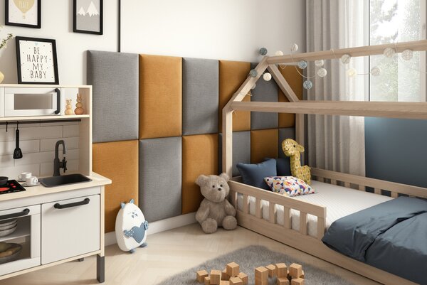 Kárpitozott panel Quadra 50x20 cm (világosszürke)