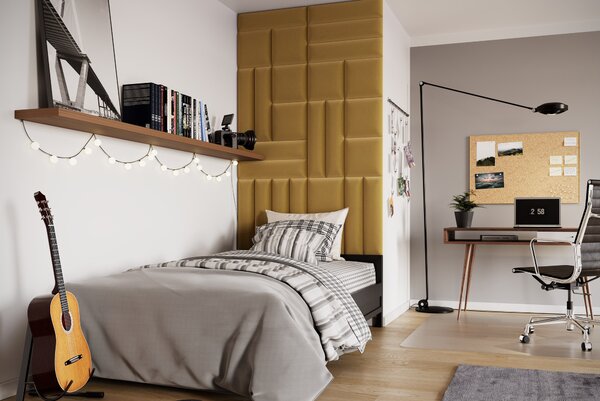 Kárpitozott panel Quadra 50x20 cm (világosszürke)
