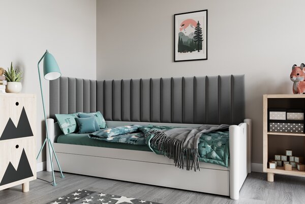 Kárpitozott panel Quadra 50x20 cm (világosszürke)