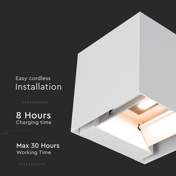 V-TAC 9W COB LED szolár fali fehér lámpa, szenzorral, CCT - SKU 24063