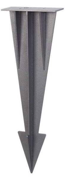 V-TAC földbe szúrható tüske SKU 24092 oszlophoz, sötét szürke, 27 cm, alumínium - SKU 24095