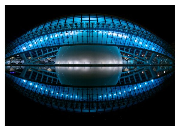 Egy kép a futballstadionról (üvegen) (70x50 cm)