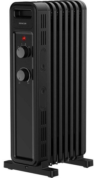 Sencor - 7 bordás olajradiátor 600/900/1500W/230V fekete 41020971