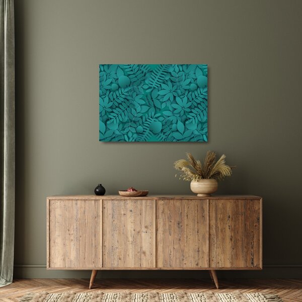 A levelek képe (üvegen) (70x50 cm)