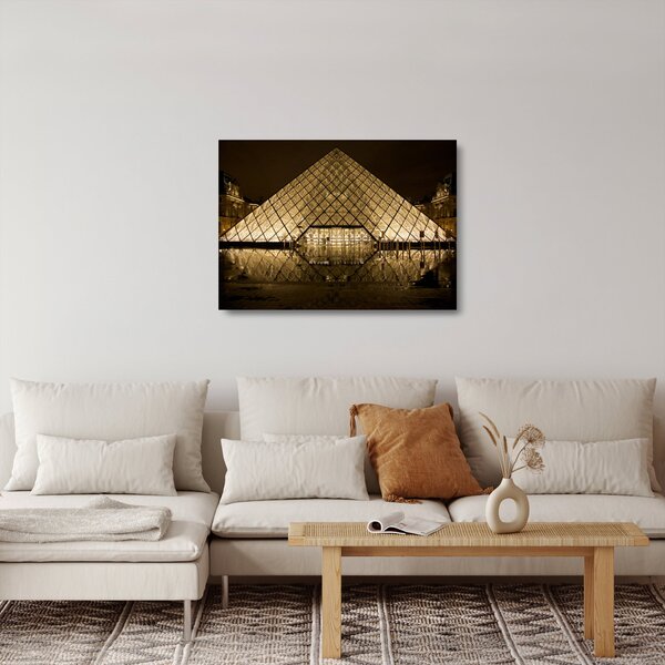 Louvre képe (üvegen) (70x50 cm)