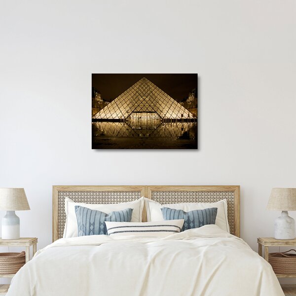 Louvre képe (üvegen) (70x50 cm)