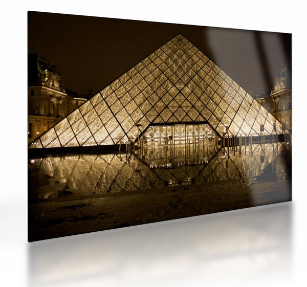 Louvre képe (üvegen) (70x50 cm)