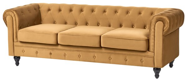 Ülőgarnitúra 4 személyes CHESTERFIELD Bársony Arany