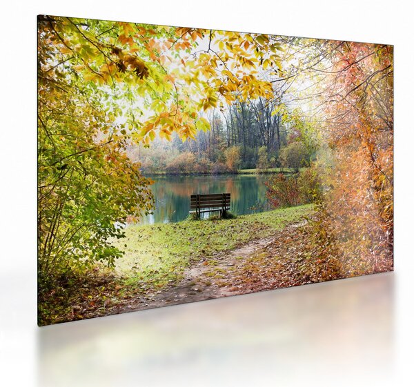Egy tó képe (üvegen) (70x50 cm)