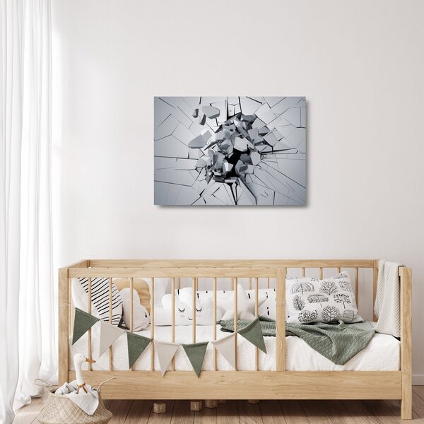 3D absztrakciós kép (üvegen) (70x50 cm)