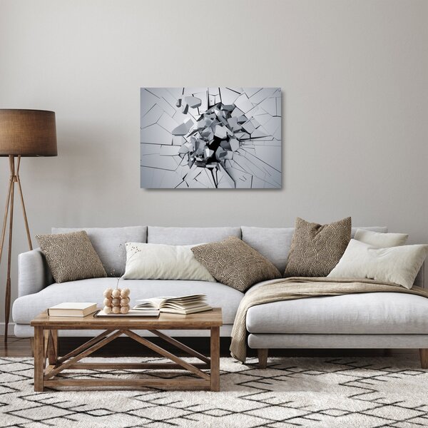 3D absztrakciós kép (üvegen) (70x50 cm)