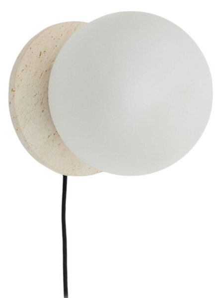 Fehér-krémszínű márvány fali lámpa ø 20 cm Malachi – Kave Home