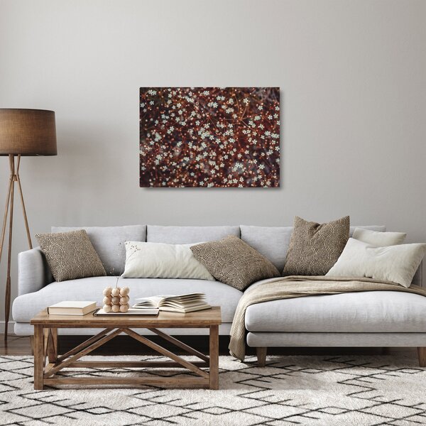 Erdei nefelejcs virág képe (üvegen) (70x50 cm)