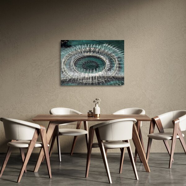 Szökőkút képe (üvegen) (70x50 cm)