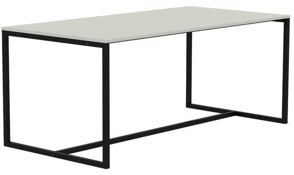 Matt fehér lakkozott étkezőasztal Tenzo Lipp 140 x 90 cm
