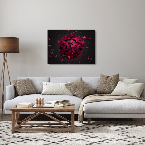 A 3D absztrakció képe (üvegen) (70x50 cm)