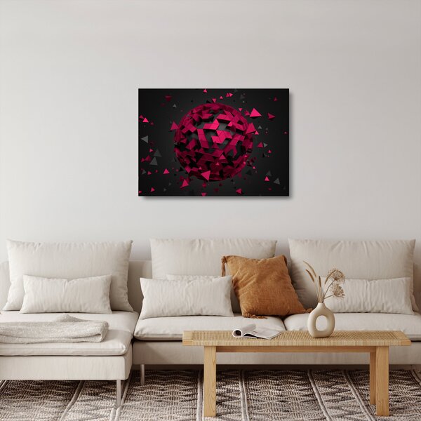 A 3D absztrakció képe (üvegen) (70x50 cm)