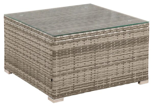 Juskys Nassau kerti rattan bútor szett - bézs-szürke