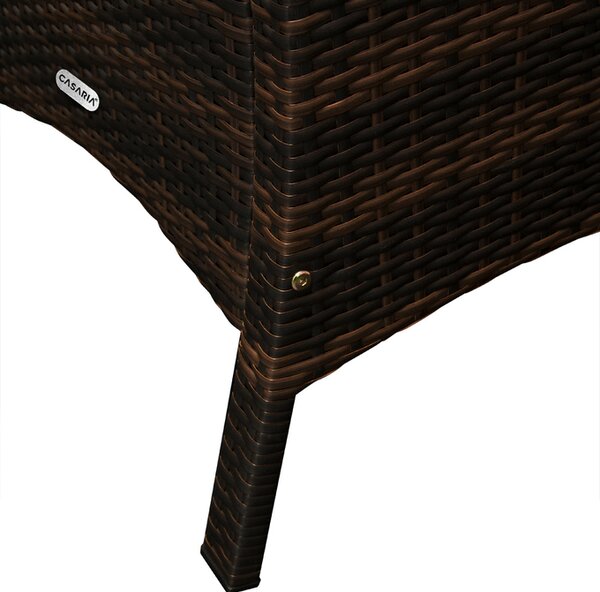 Casaria® Berlin 1+8 kerti rattan garnitúra - barna/fa