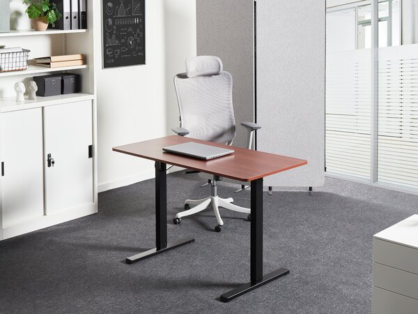 Elektromosan állítható asztal TAVARES Barna/fekete 120 cm 60 cm