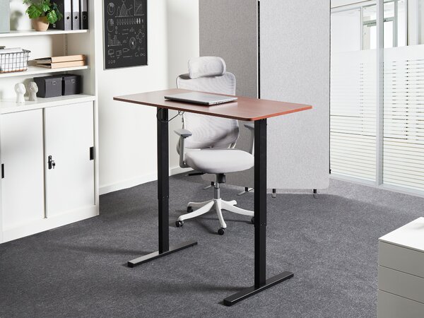 Elektromosan állítható asztal TAVARES Barna/fekete 120 cm 60 cm