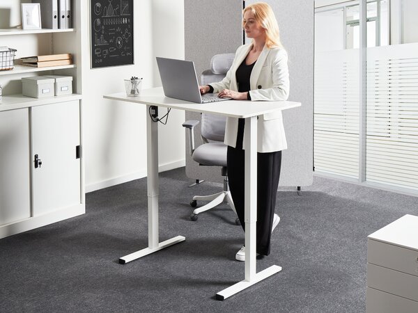 Elektromosan állítható asztal TAVARES Fehér 120 cm 60 cm