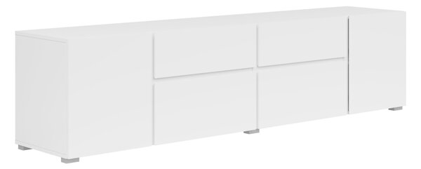 TV-állvány Elbleve 100, Laminált forgácslap, 48x195x40cm, Fehér
