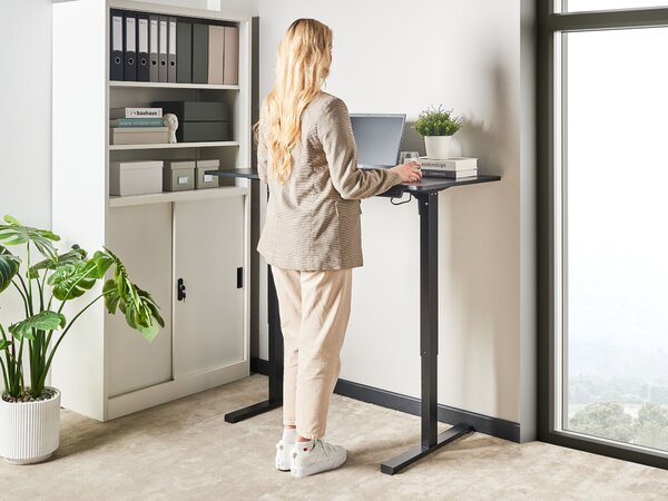 Elektromosan állítható asztal TAVARES Fekete 120 cm 60 cm